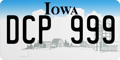 IA license plate DCP999