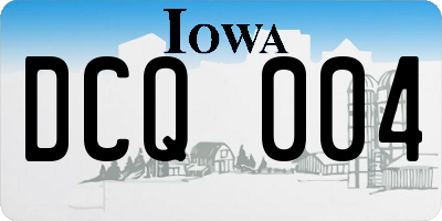IA license plate DCQ004