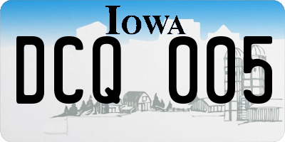 IA license plate DCQ005