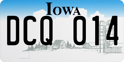 IA license plate DCQ014