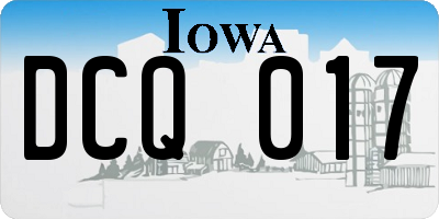IA license plate DCQ017