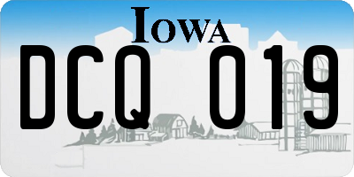 IA license plate DCQ019