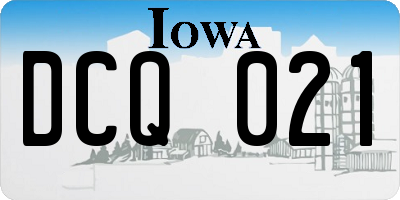 IA license plate DCQ021