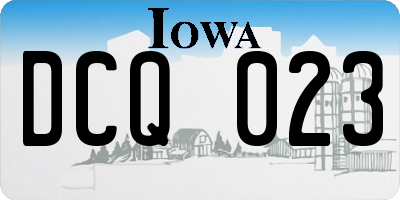 IA license plate DCQ023