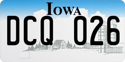 IA license plate DCQ026