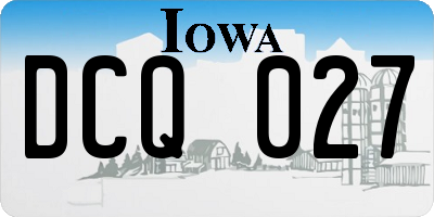IA license plate DCQ027