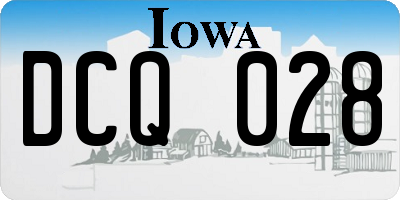 IA license plate DCQ028