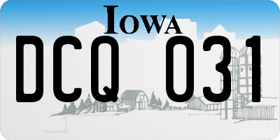IA license plate DCQ031