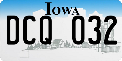 IA license plate DCQ032