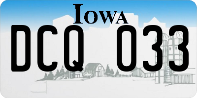 IA license plate DCQ033