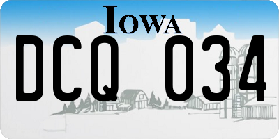 IA license plate DCQ034