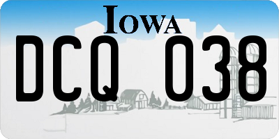 IA license plate DCQ038