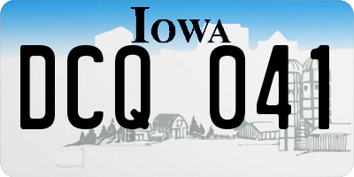 IA license plate DCQ041
