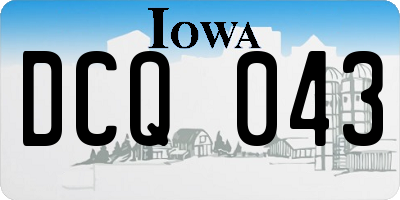 IA license plate DCQ043
