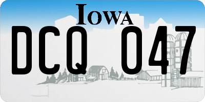 IA license plate DCQ047