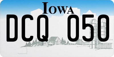 IA license plate DCQ050