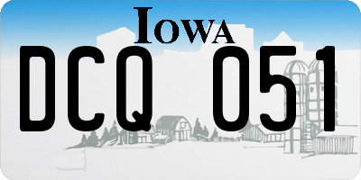 IA license plate DCQ051