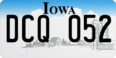 IA license plate DCQ052