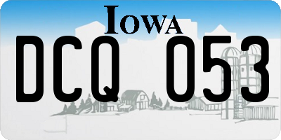 IA license plate DCQ053