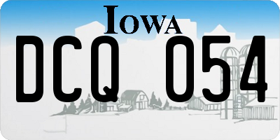 IA license plate DCQ054