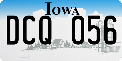 IA license plate DCQ056