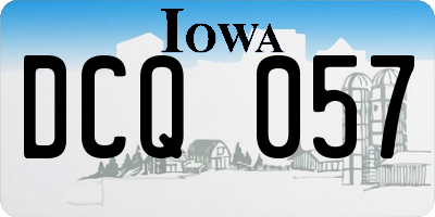 IA license plate DCQ057