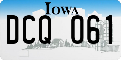 IA license plate DCQ061