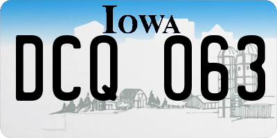 IA license plate DCQ063