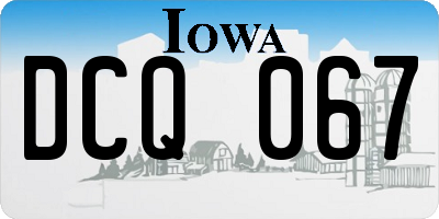 IA license plate DCQ067
