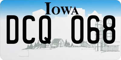 IA license plate DCQ068