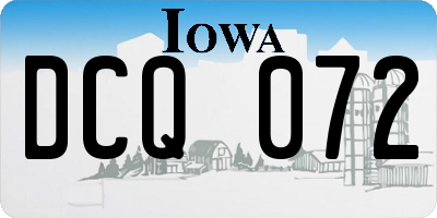 IA license plate DCQ072