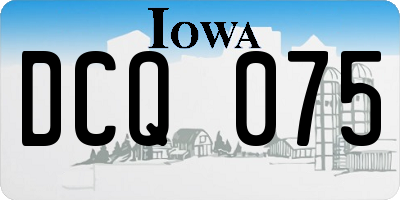 IA license plate DCQ075