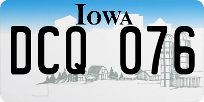 IA license plate DCQ076