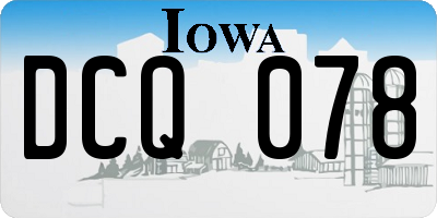 IA license plate DCQ078