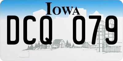IA license plate DCQ079