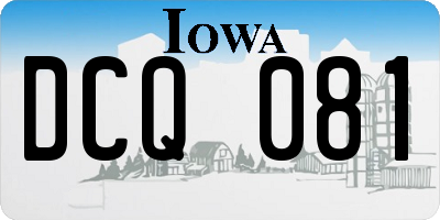 IA license plate DCQ081