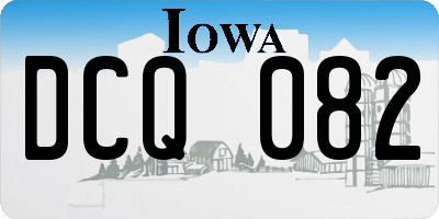 IA license plate DCQ082