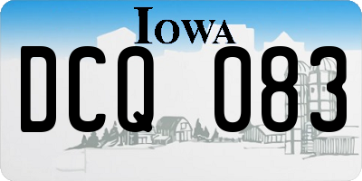 IA license plate DCQ083