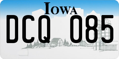 IA license plate DCQ085