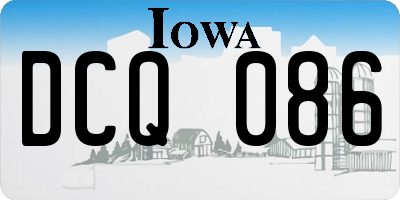 IA license plate DCQ086