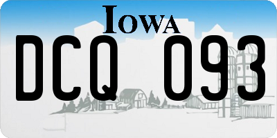 IA license plate DCQ093