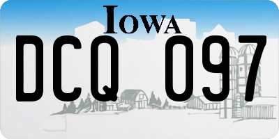 IA license plate DCQ097