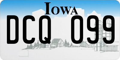 IA license plate DCQ099