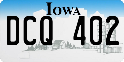 IA license plate DCQ402