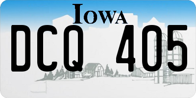IA license plate DCQ405