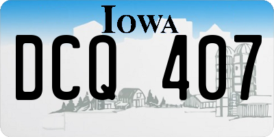 IA license plate DCQ407