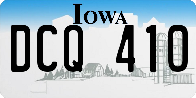 IA license plate DCQ410