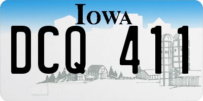 IA license plate DCQ411