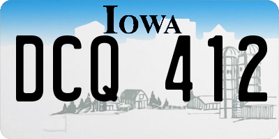 IA license plate DCQ412