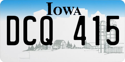 IA license plate DCQ415